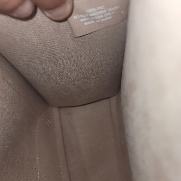 Pristine Michael Kors Beige Tote with Pink Straps - Picture 7 of 7